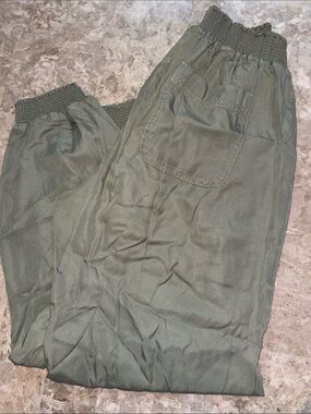 Love Tree Men's Olive Utility Cargo Pants with Elastic Waist